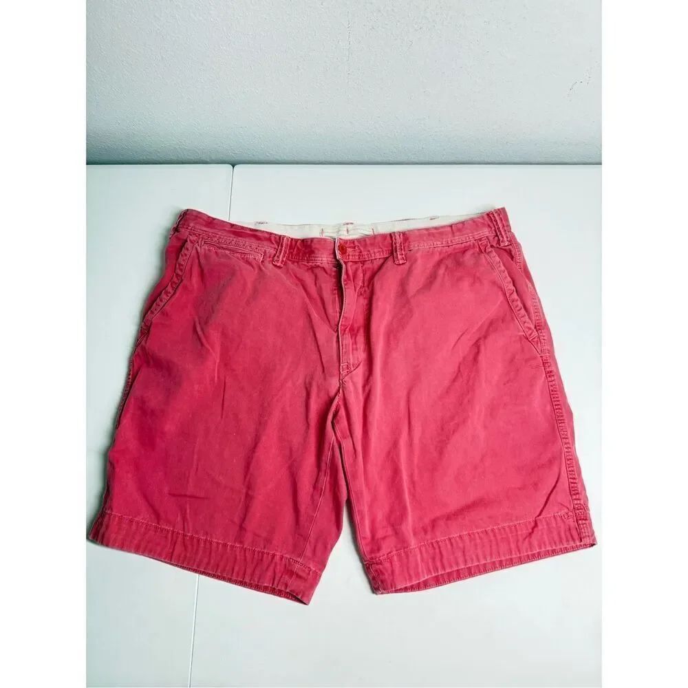 Polo Ralph Lauren Shorts Mens 40 Pink washed red Chino Classic Fit Flat Front 9"